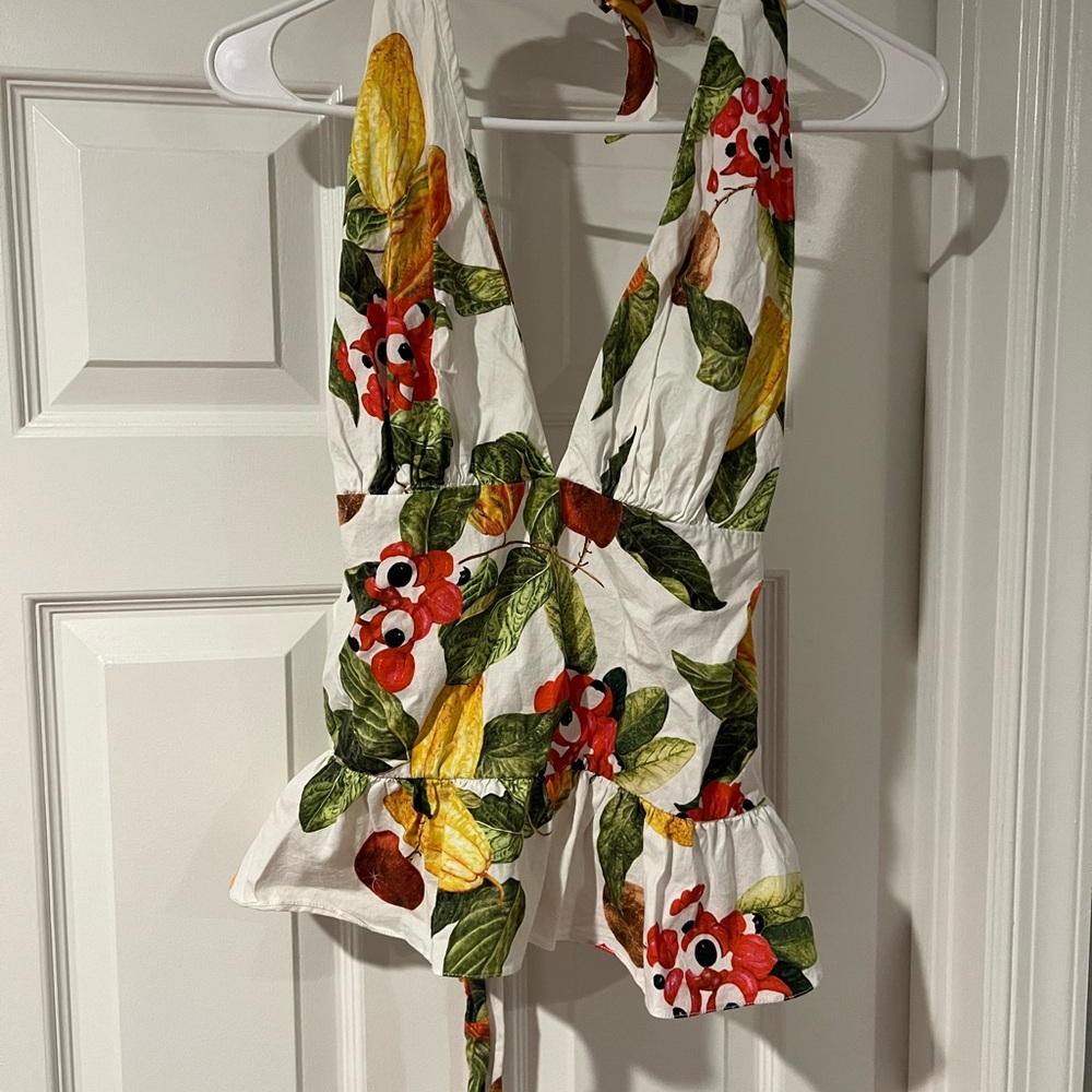 Isolda printed halter top size 6